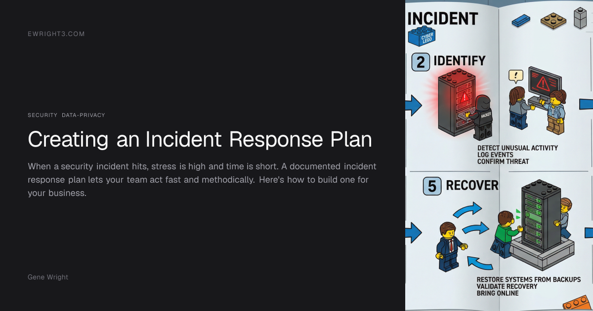 Creating an Incident Response Plan | Gene's Field Notes